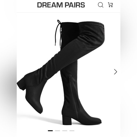 New in box Dream Pairs Lawrence Chunky Heel Thigh High Boots - Picture 1 of 6